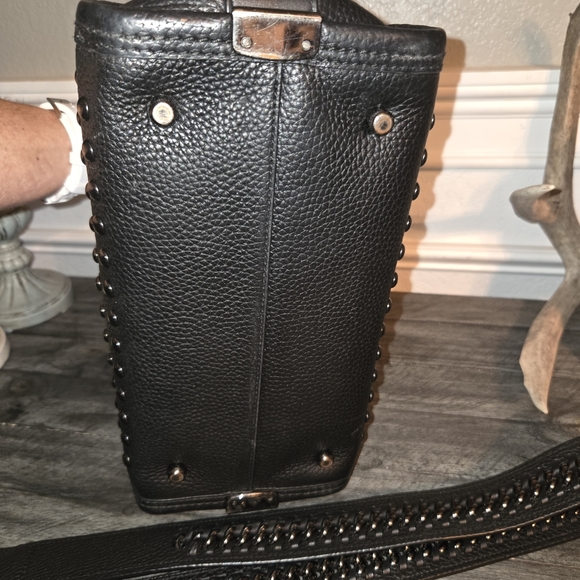 Coach SWAGER Black Studded Handbag - Picture 5 of 11